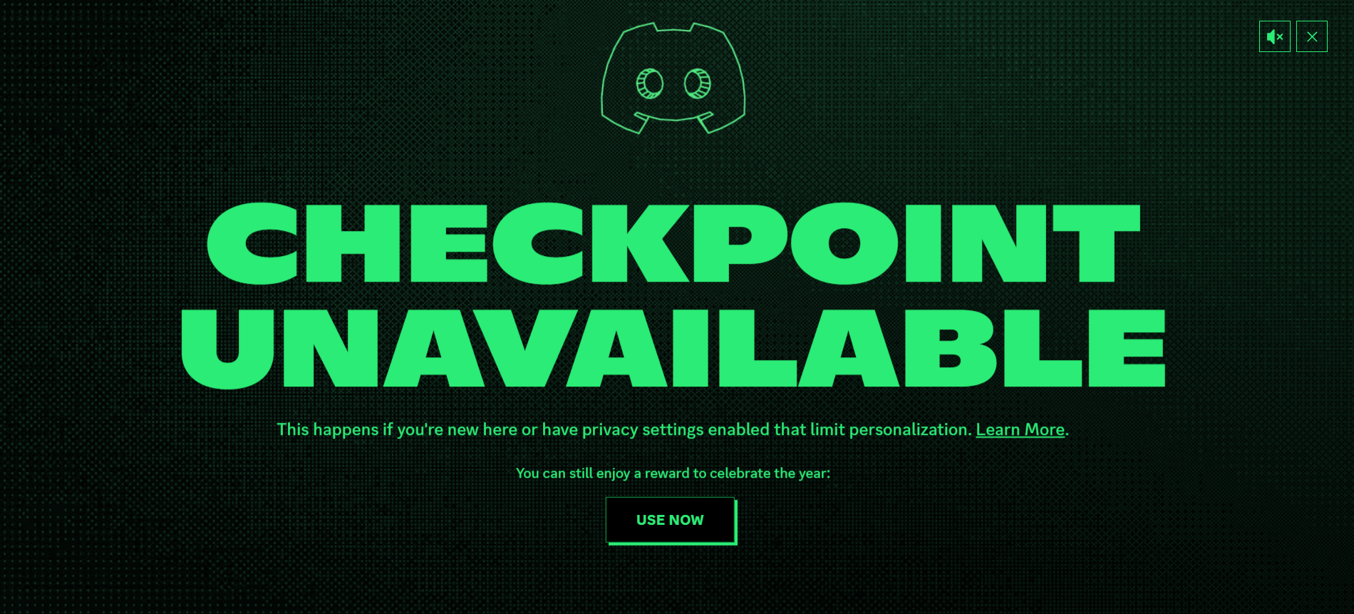 Checkpoint Unavailable